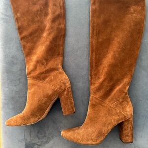 Banana Republic suede slouchy boots size 7 women’s heel